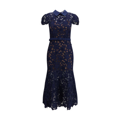 Blue Polyester Cocktail Dress