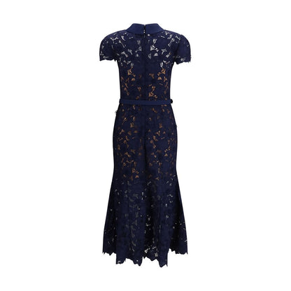 Blue Polyester Cocktail Dress