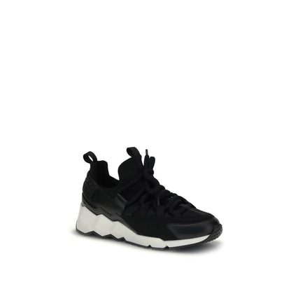 Black Neoprene Athletic Sneakers