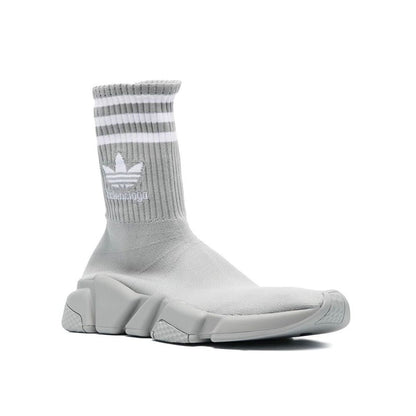 Gray Nylon Athletic Sneakers