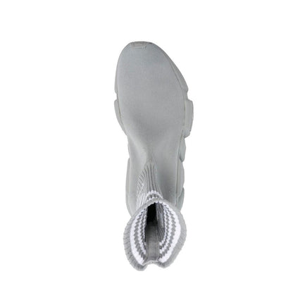 Gray Nylon Athletic Sneakers