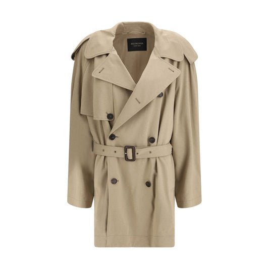 Beige Cotton Trench Coat