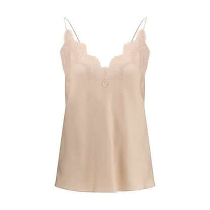 Multicolor Silk Sleeveles T-Shirt