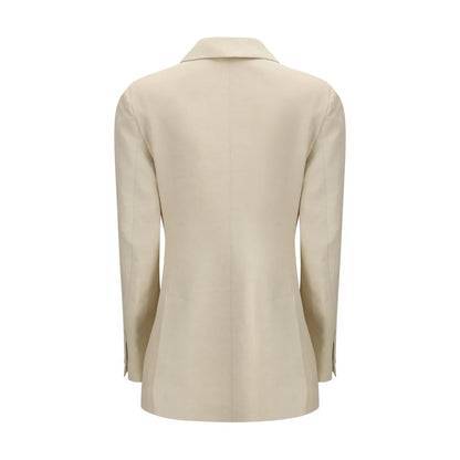 Beige Cotton Blazer