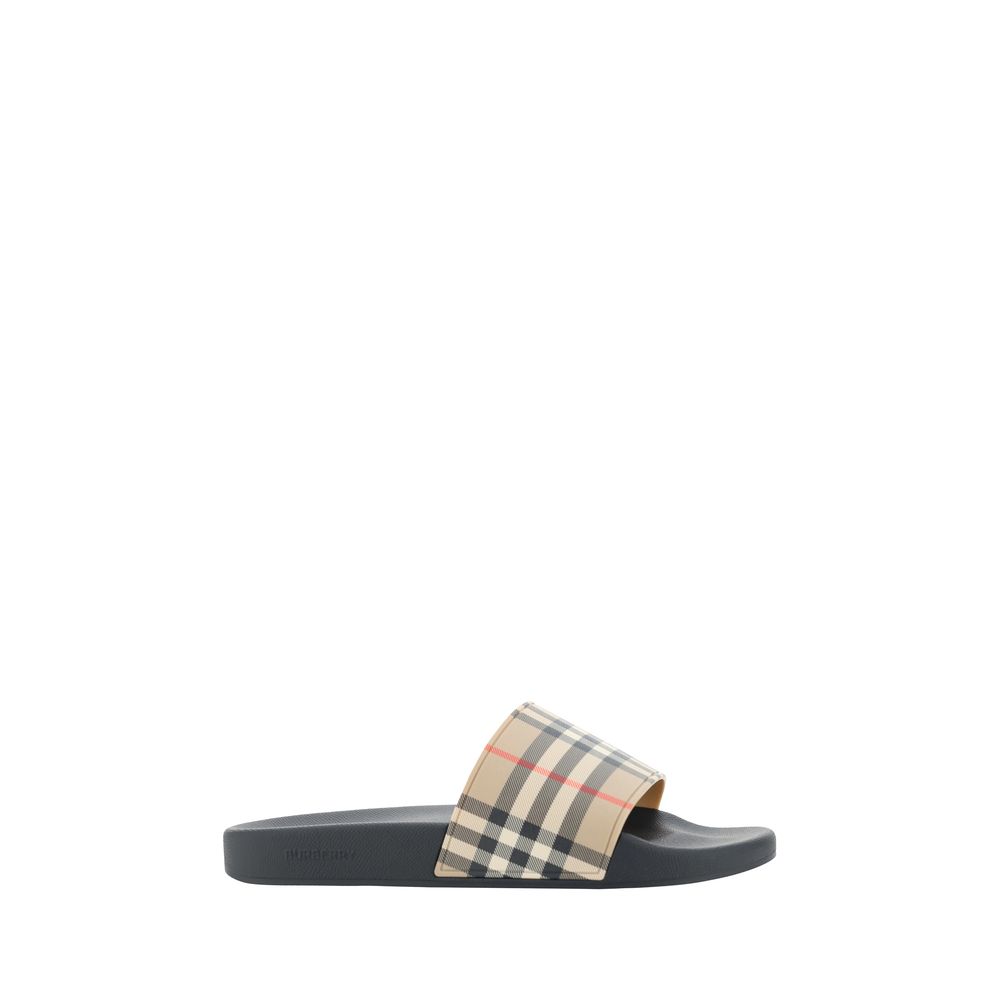 Brown Polyethylene Flat Sandals