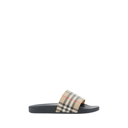 Brown Polyethylene Flat Sandals