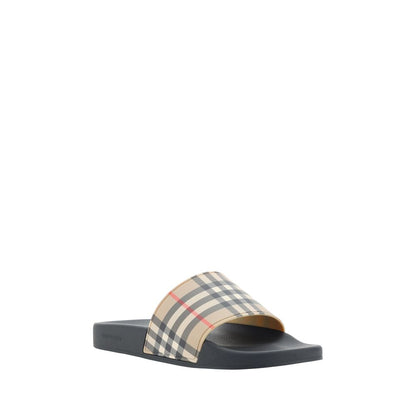 Brown Polyethylene Flat Sandals