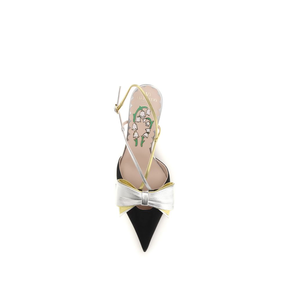 Multicolor Viscose High Heel Pumps
