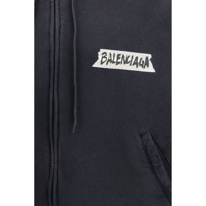 Black Cotton Sweatshirt