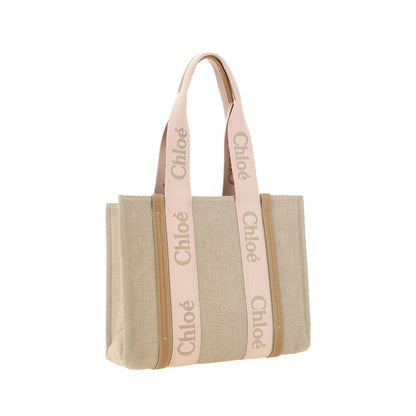 Brown Linen Shoulder Bag