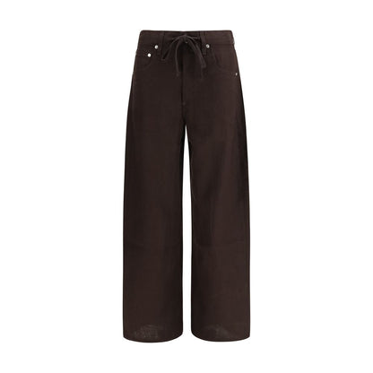 Brown Linen Casual Pants