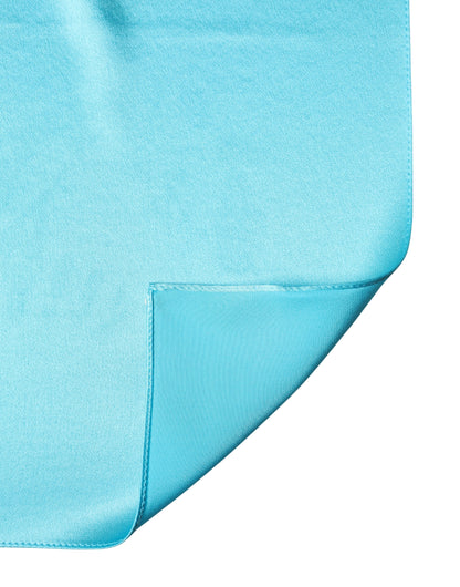 Turquoise Blue Silk Pocket Square Handkerchief 34cm x 34cm  Scarf