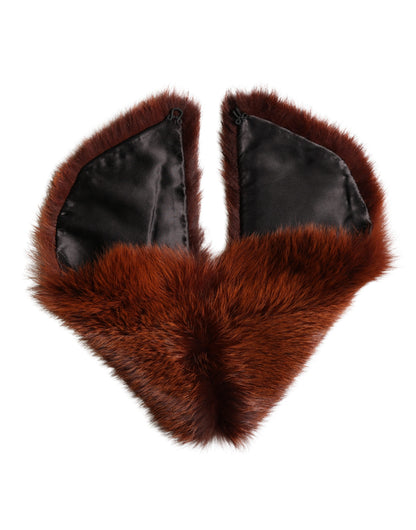 Brown Mink Fur Collar Women Neck Wrap 60cm x 14cm  Scarf