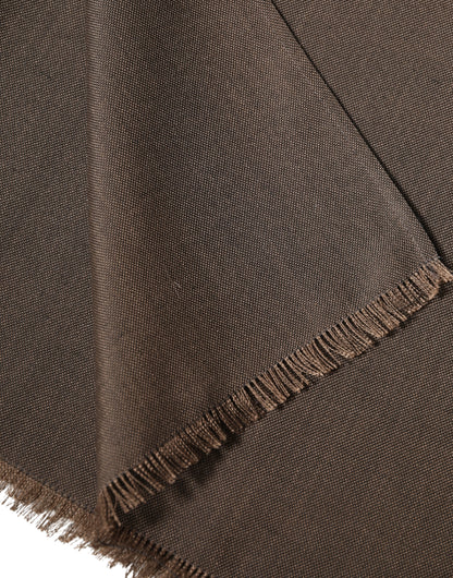Brown Polyester Neck Warmer Shawl 185cm x 165cm  Men Scarf