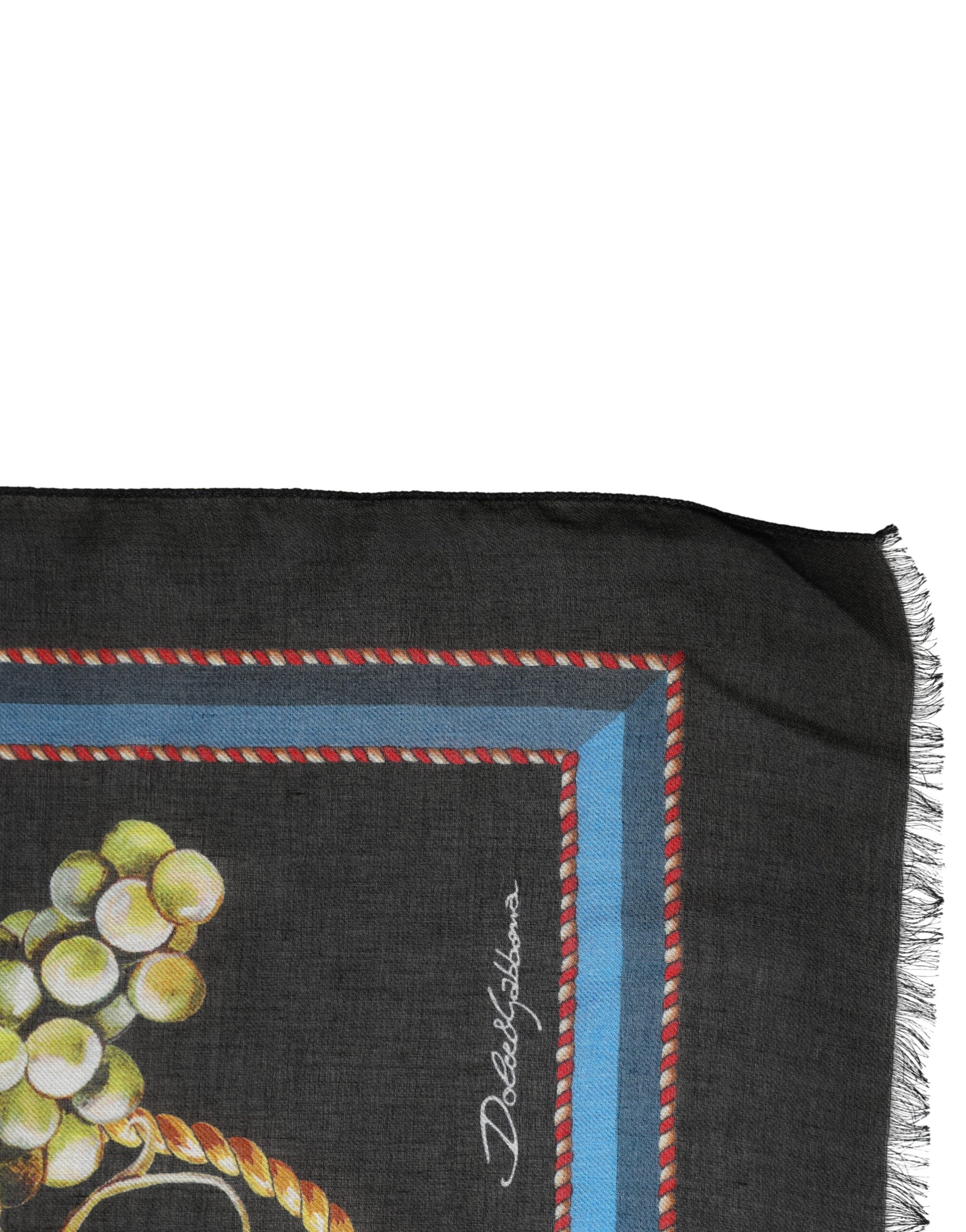 Multicolor Grapes Print Wrap Shawl 196cm x 134cm  Scarf