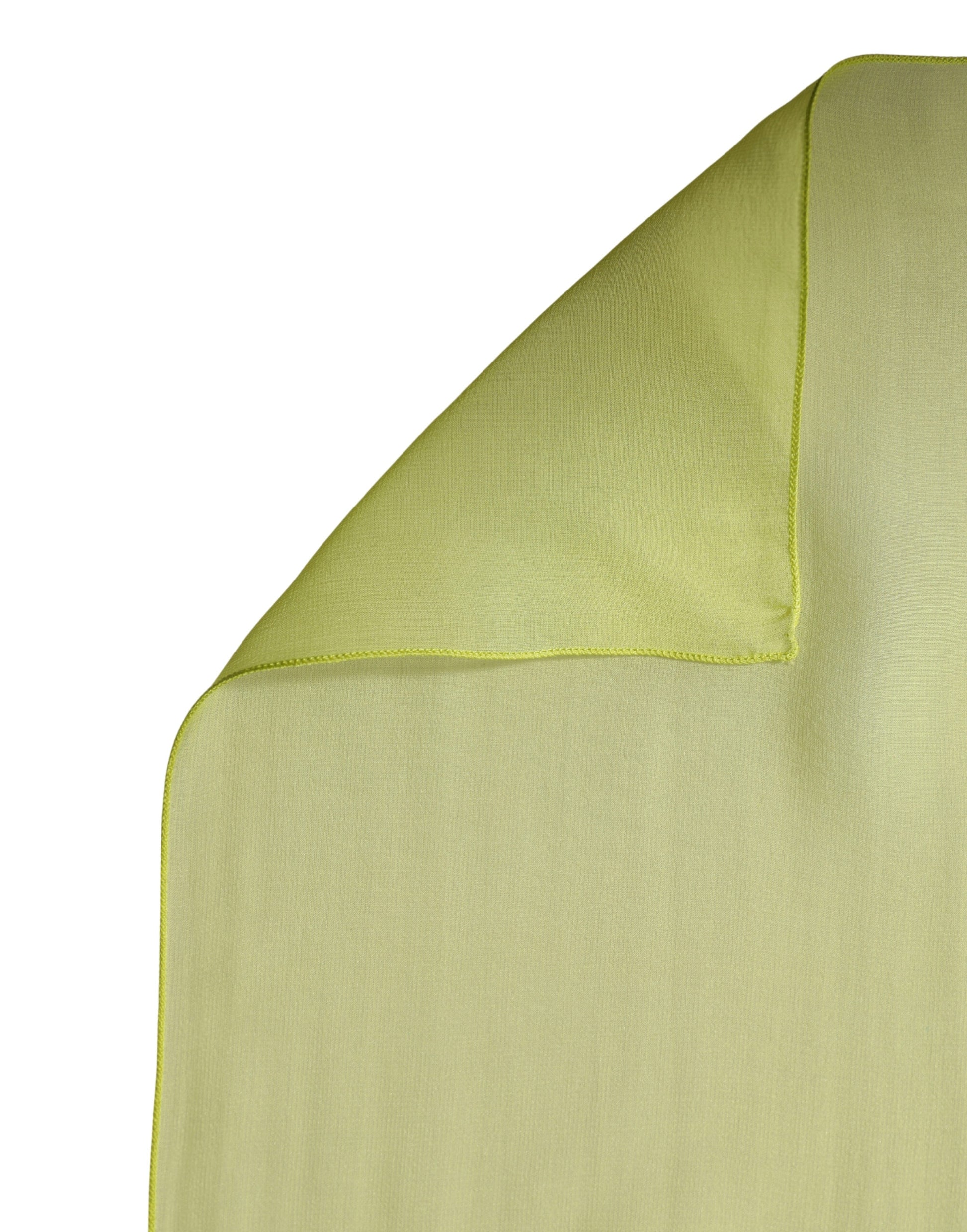 Yellow Green Silk Sash Foulard Stole 270cm x 120cm  Scarf
