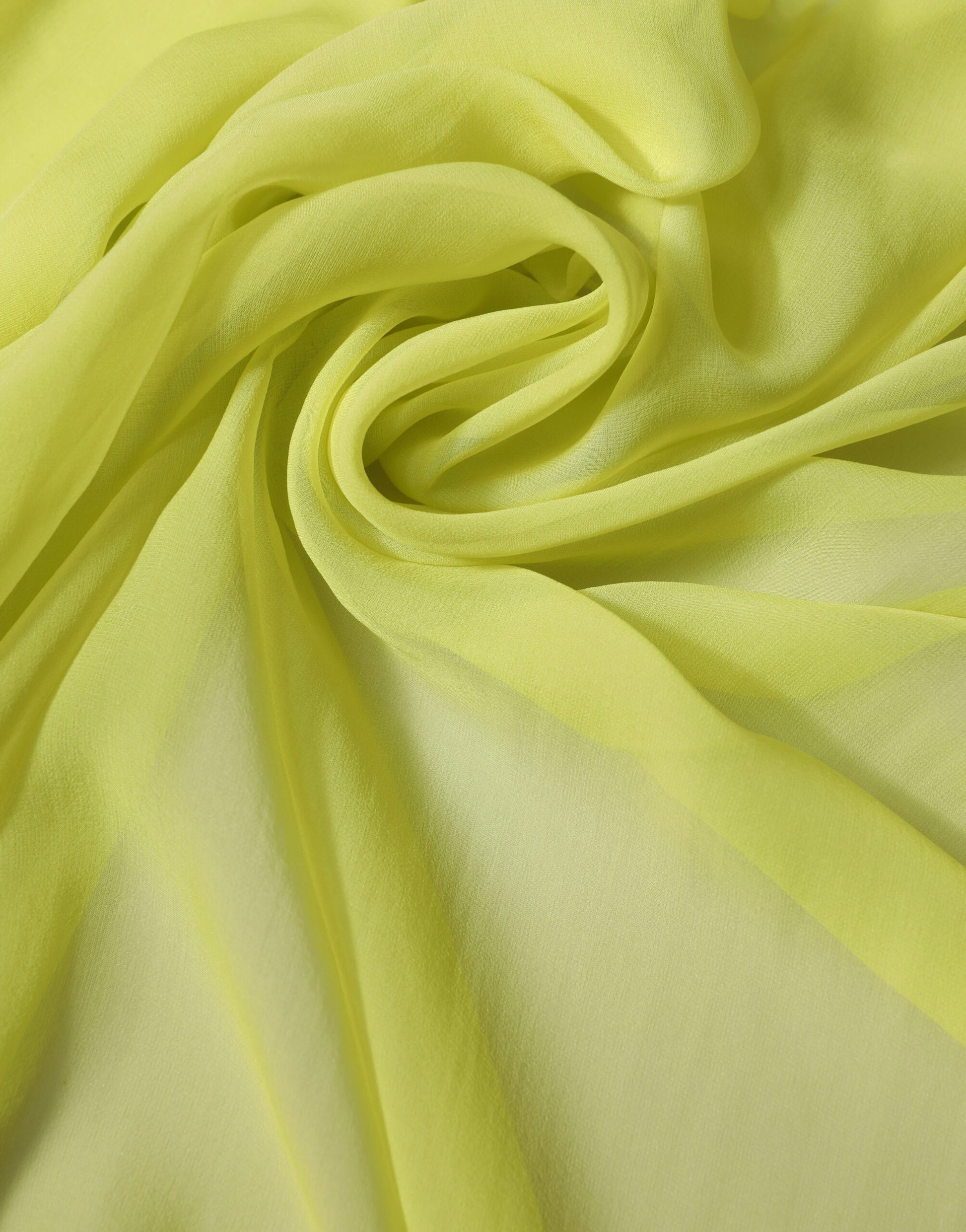 Yellow Green Silk Sash Foulard Stole 270cm x 120cm  Scarf