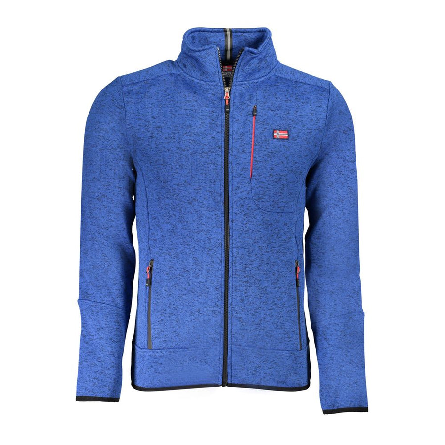 Blu Polyester Men Sweatshirt