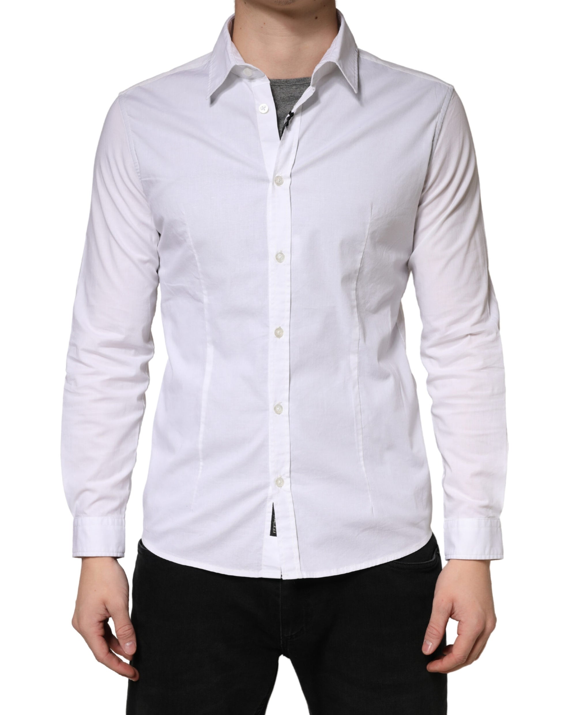 White Long Sleeves Dress Men Shirt