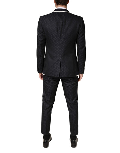 Black White Single Breasted SICILIA Men 3 Piece Suit