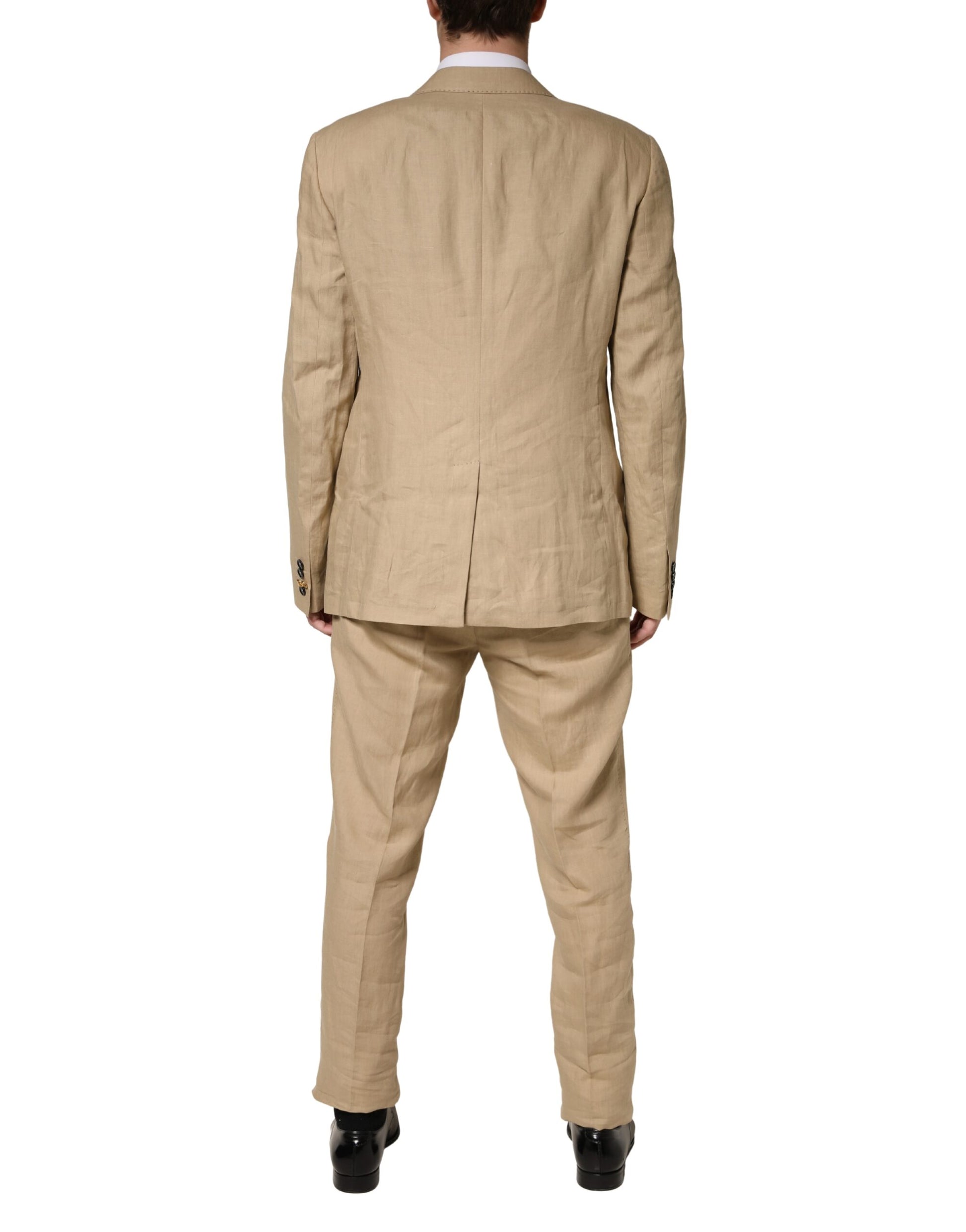 Beige TAORMINA Single Breasted Formal 2 Piece Suit