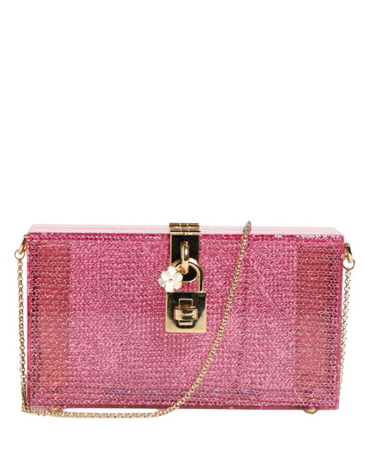 Pink DOLCE BOX Clutch Crossbody Women Evening Borse Bag