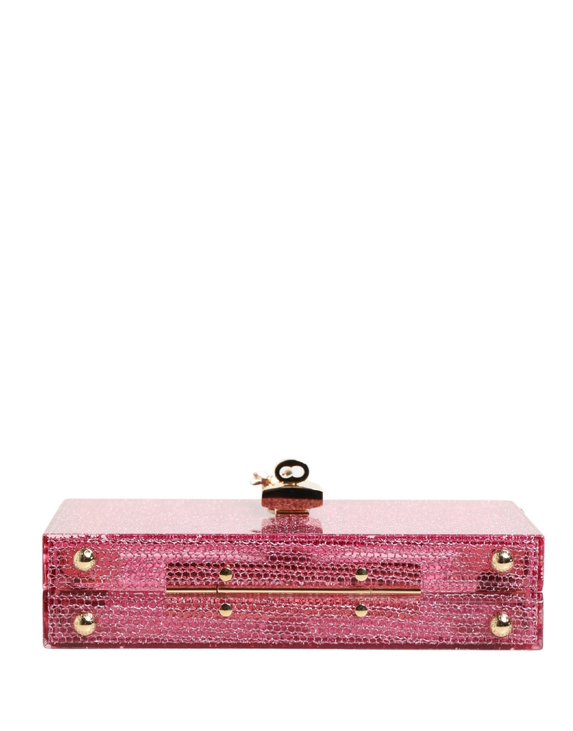 Pink DOLCE BOX Clutch Crossbody Women Evening Borse Bag