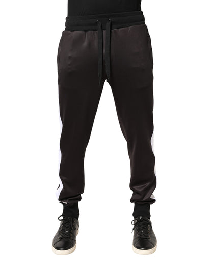 Brown Polyester Skinny Jogger Trouser Pants