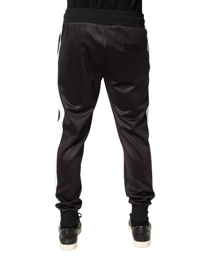Brown Polyester Skinny Jogger Trouser Pants