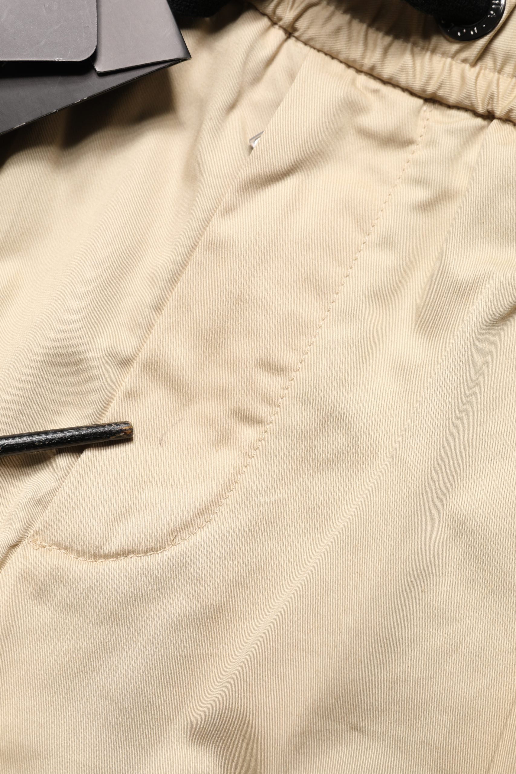 Beige Cotton Skinny Men Jogger Trouser Pants