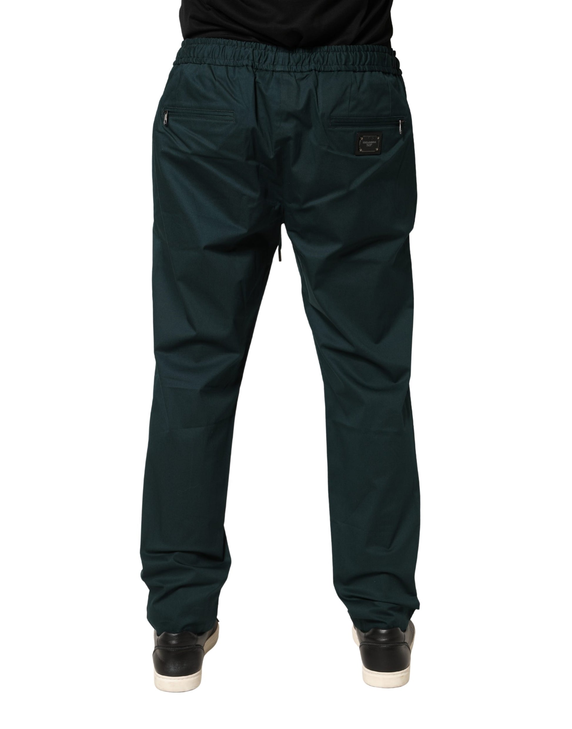 Green Cotton Skinny Men Jogger Trouser Pants