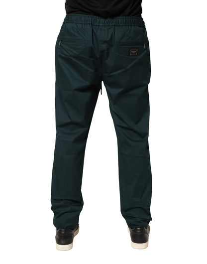 Green Cotton Skinny Men Jogger Trouser Pants