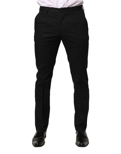 Black Cotton Skinny Dress Formal Trouser Pants