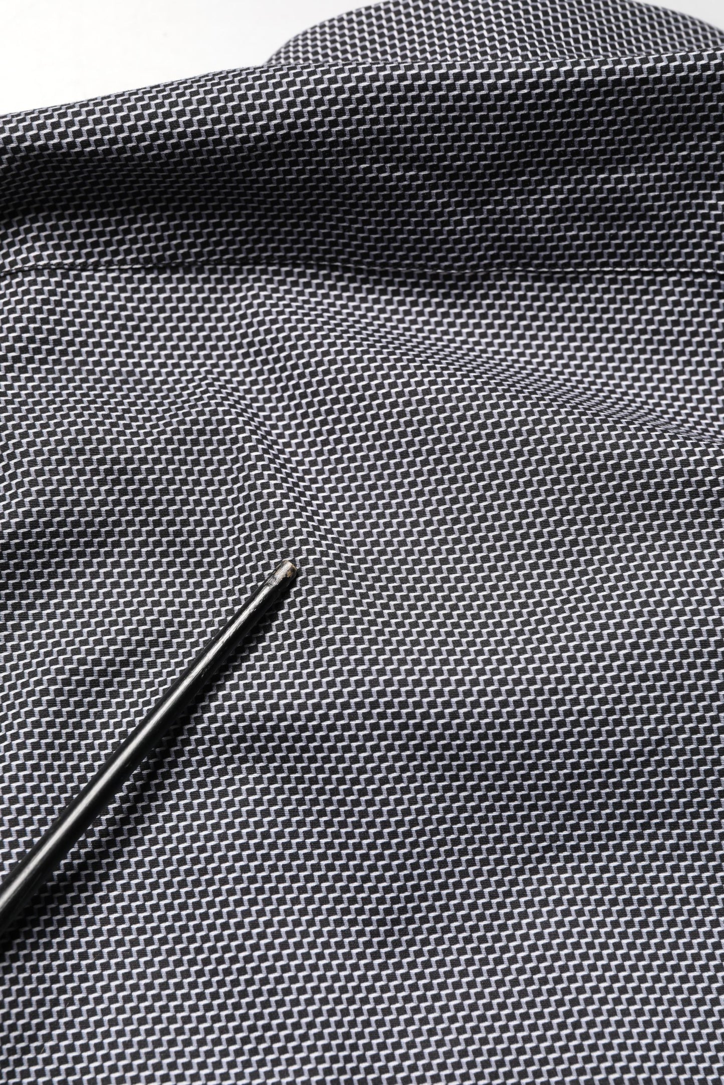 Gray Patterned Long Sleeves Men Dress Shirt