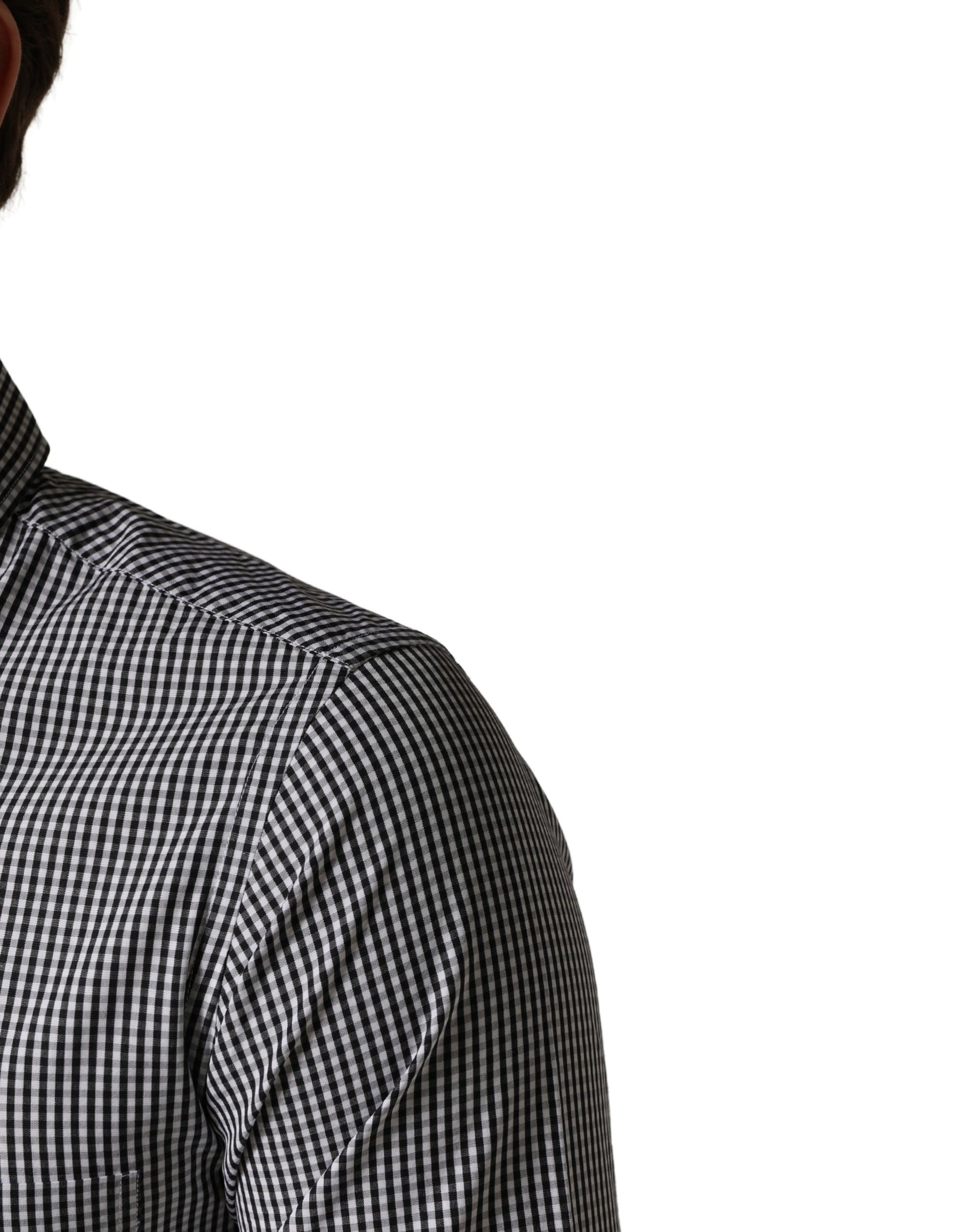 Gray Cotton Long Sleeves Button Down Dress Shirt