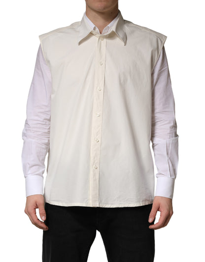 White MARTINI Cotton Men Dress Formal Shirt