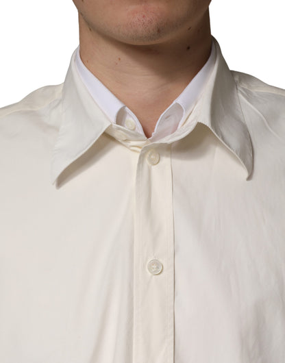 White MARTINI Cotton Men Dress Formal Shirt