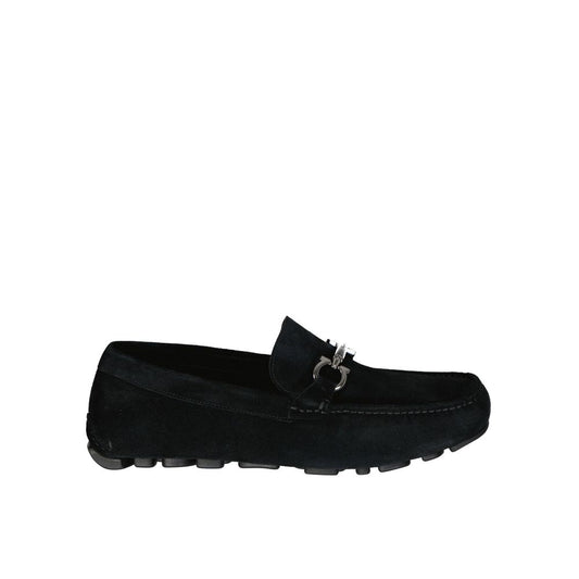 Black Leather Slip-On Loafers
