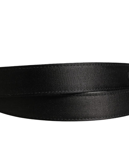 Men Black Classic Leather Metal Buckle Belt