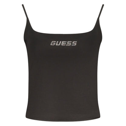 Black Cotton Women's Tank Top