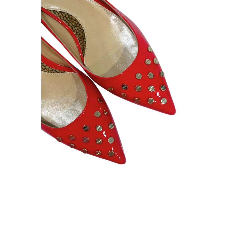 Red Leather Women Sandal
