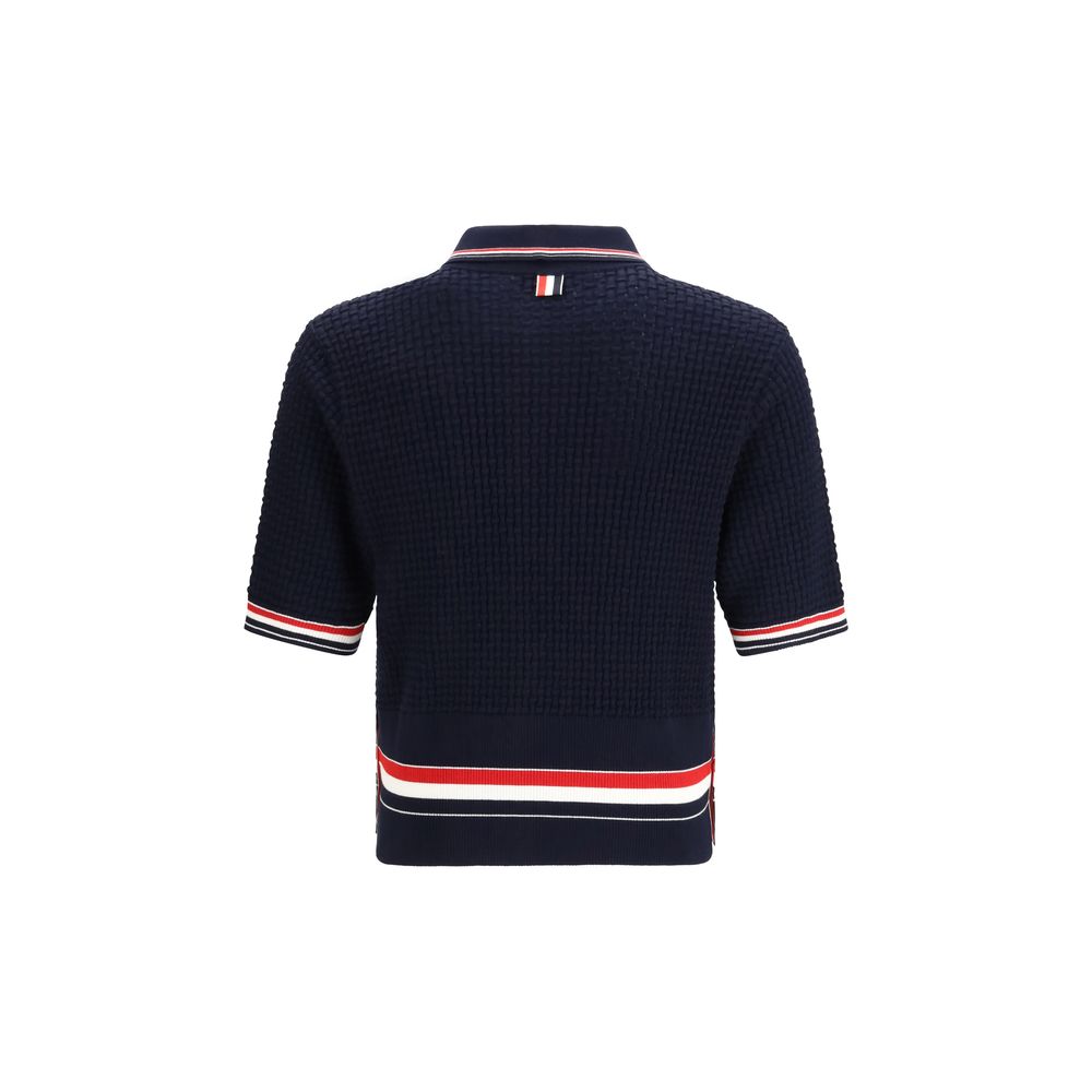 Blue Cotton Polo Shirt