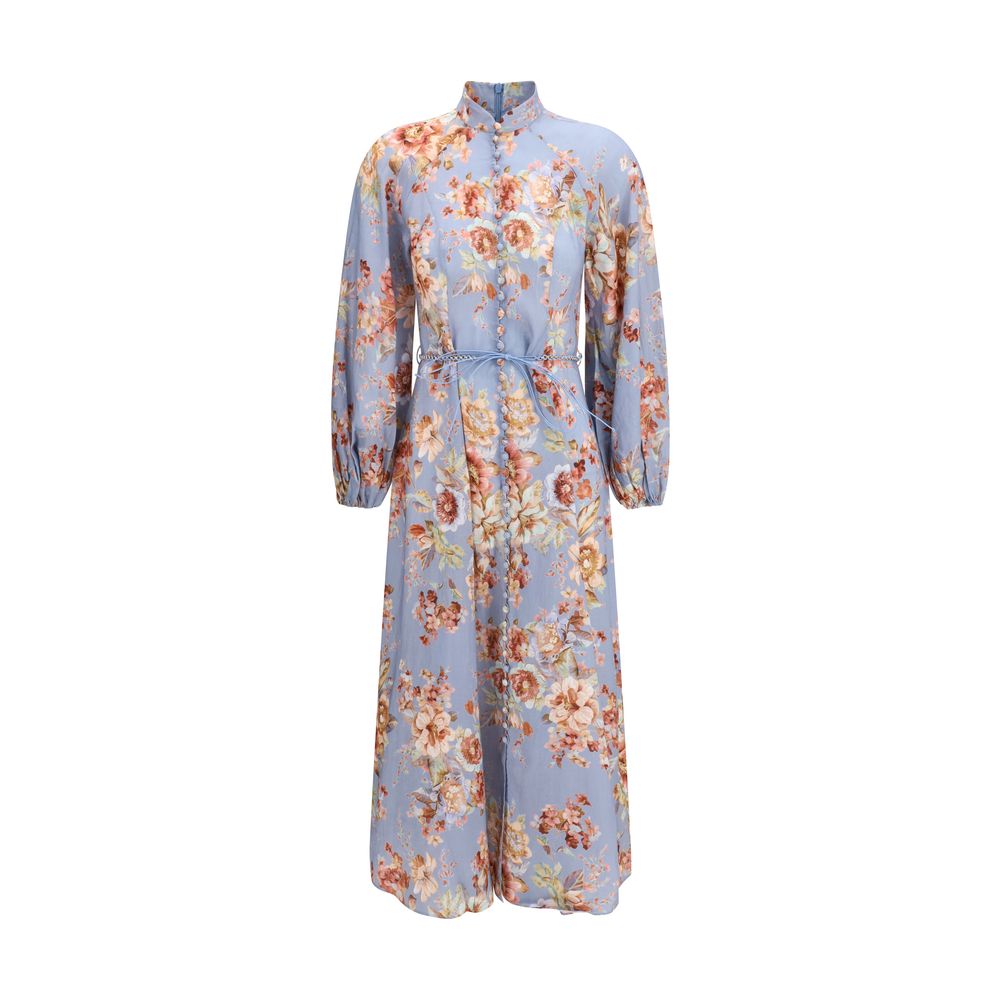 Multicolor Linen Long Dress