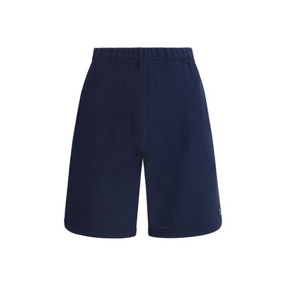 Blue Cotton Bermuda Shorts