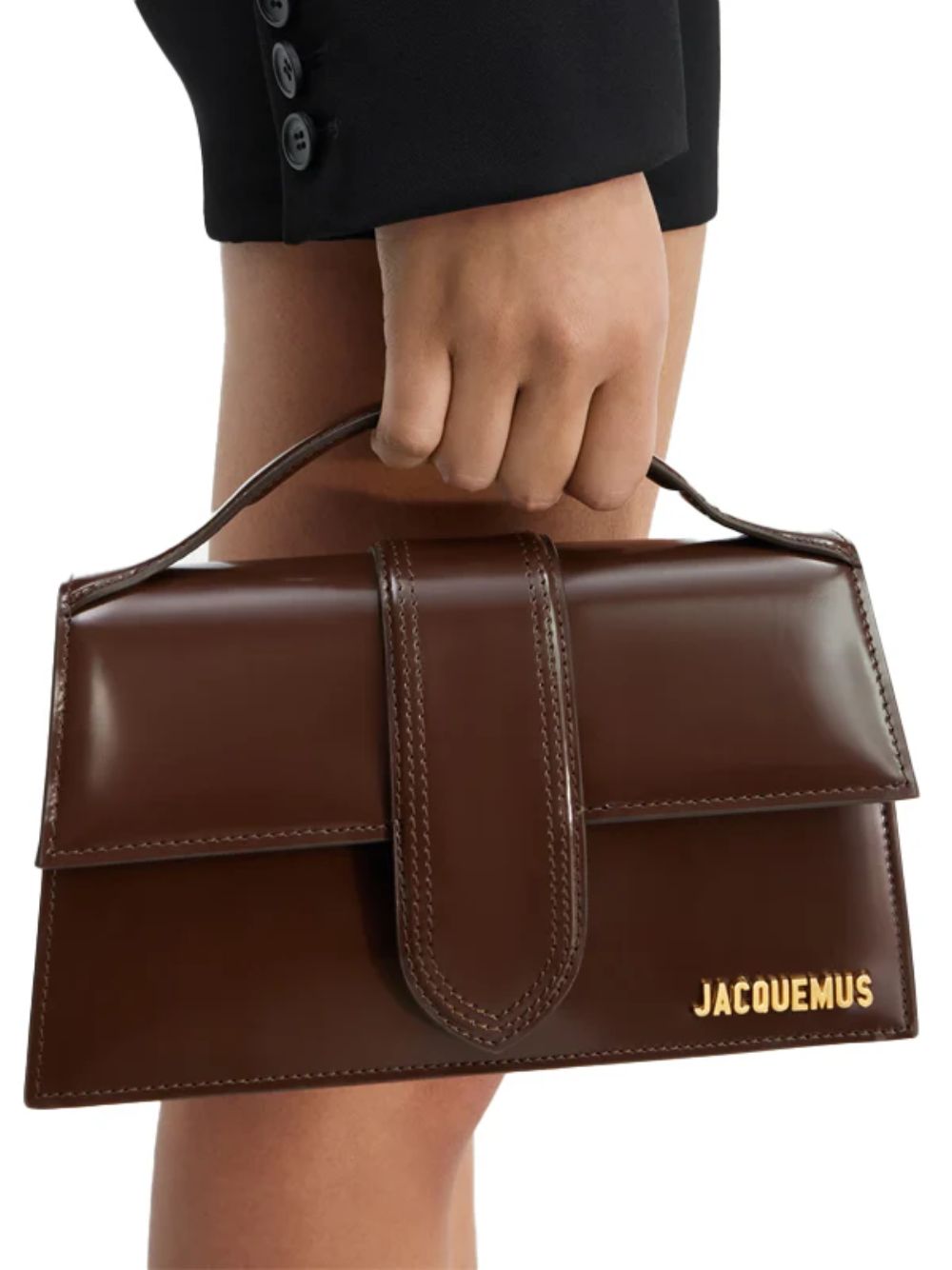 Midnight brown Leather Le Grand Bambino Handbag