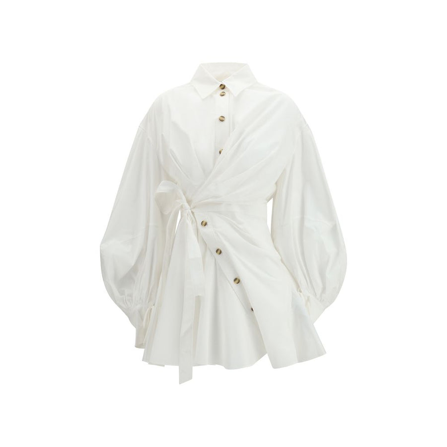 White Cotton Casual Dress