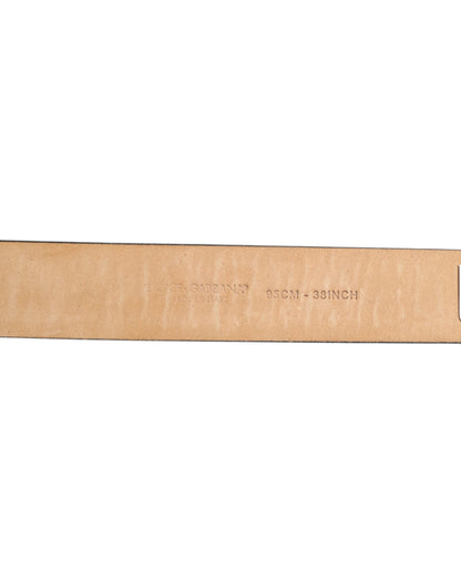 Men Black Leather Classic Metal Buckle Belt