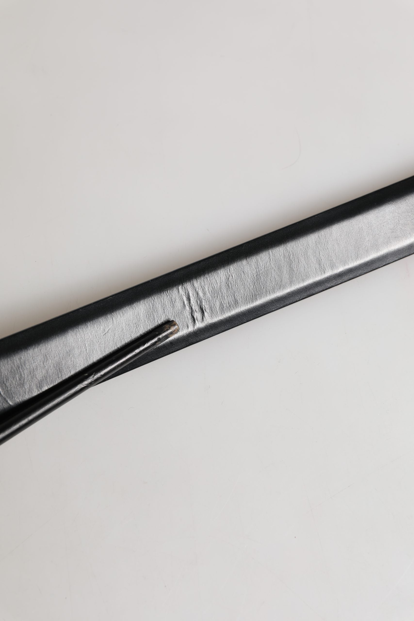 Men Black Leather Classic Metal Buckle Belt