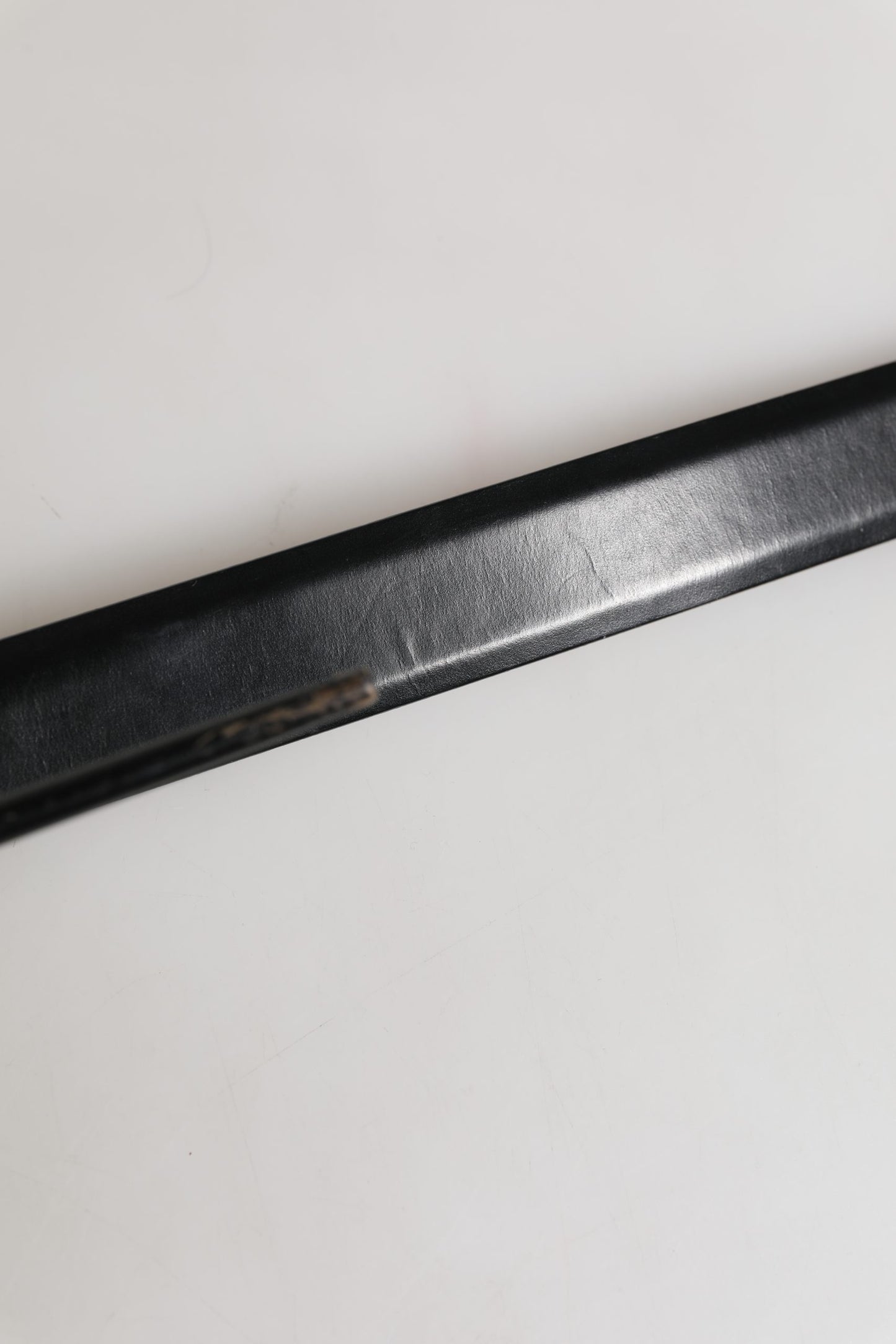 Men Black Leather Classic Metal Buckle Belt