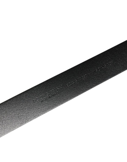 Men Brown Leather Classic Metal Buckle Belt